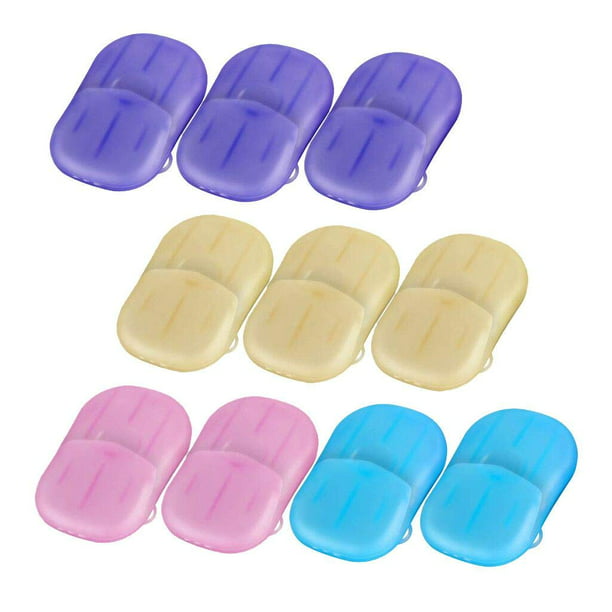 Portable Disposal Paper Soap Sheets Scented Bath Slice Sheet Foaming Paper Soap Use Slide Storage Box for Kitchen Toilet Outdoor Travel Camping Hiking Random Color 10 Boxes Soap Soap Boxes